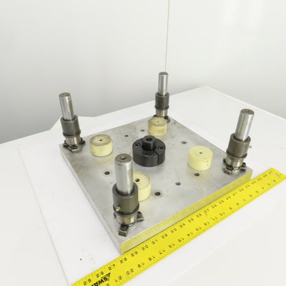4 Post 16" x 16" Aluminum Die Shoe Punch Press Base 13" Centers 1-1/4" Posts