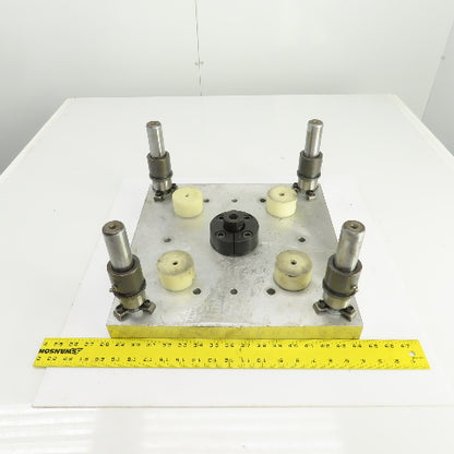 4 Post 16" x 16" Aluminum Die Shoe Punch Press Base 13" Centers 1-1/4" Posts