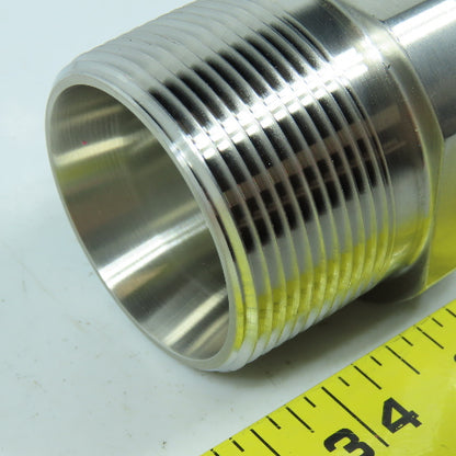Dixon 21MP-R150 1-1/2" Male Adapter 304 Sanitary Stainless Steel Clamp x MNPT