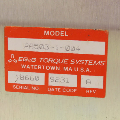 EG&G PA503-1-004 Fan Cooled Torque Control Module