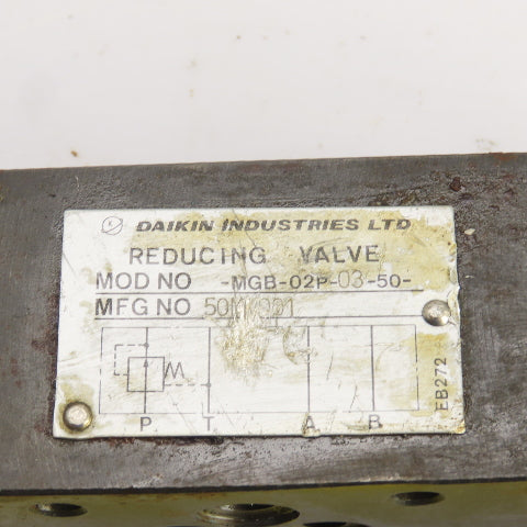 Daikin 50M001 MGB-02P-03-50 Hydraulic Reducing Valve