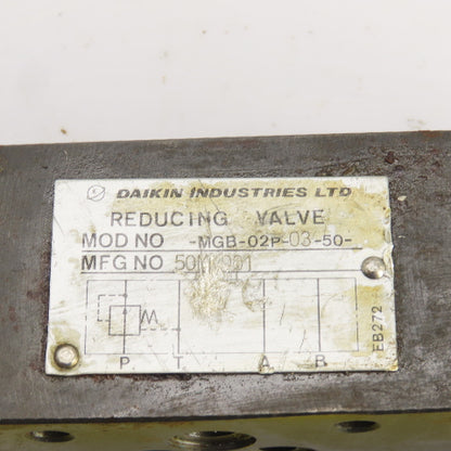 Daikin 50M001 MGB-02P-03-50 Hydraulic Reducing Valve