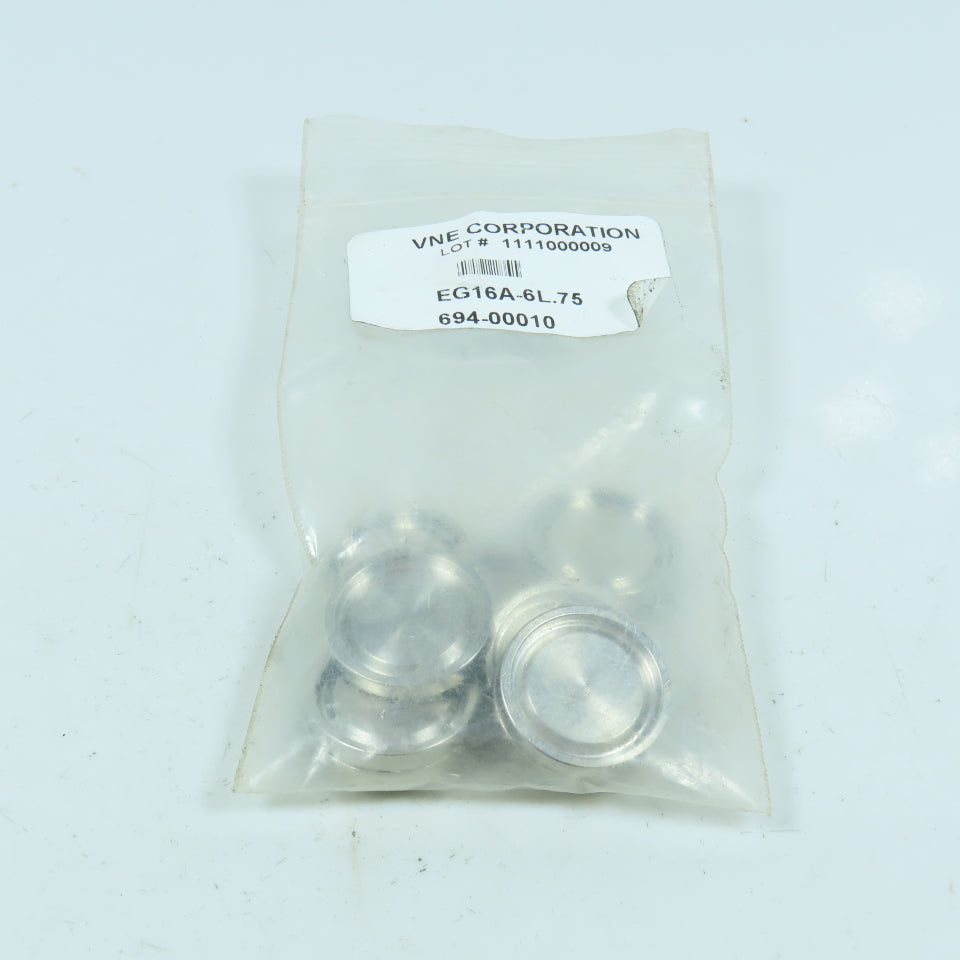 VNE EG16A-6L.75 3/4" Sanitary Stainless Steel Pipe End Cap 316L Lot of 9