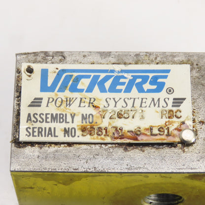 Vickers Power Systems 726571 RDC Valve Mount Manifold Block