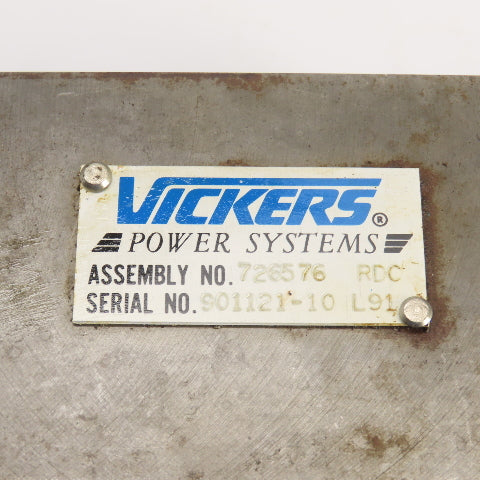 Vickers Power Systems 726576 RDC Valve Mount Manifold Block
