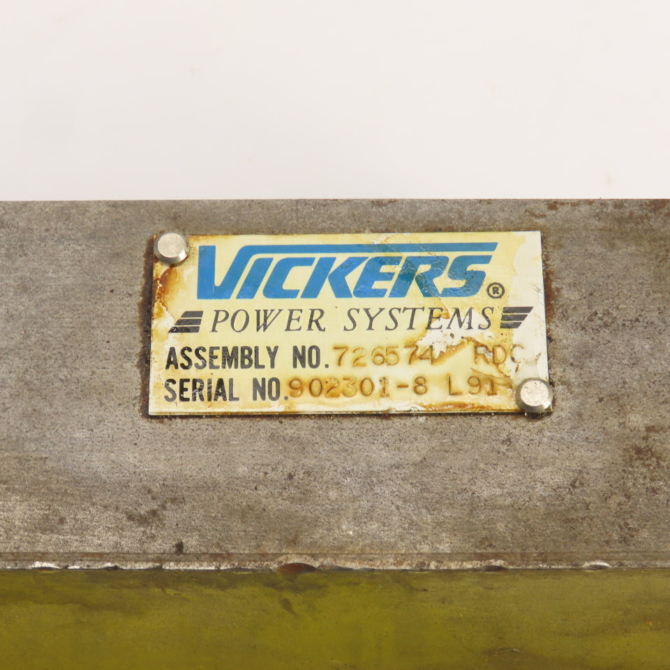 Vickers Power Systems 726574 RDC Valve Mount Manifold Block