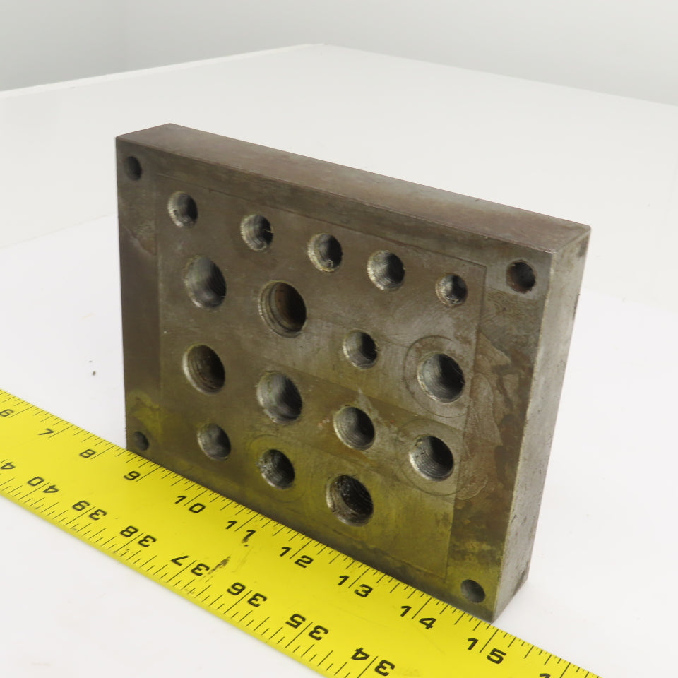 16 Port Hydraulic Manifold Subplate Mounting Block 1/2",3/8",1/4"