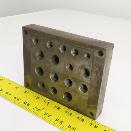 16 Port Hydraulic Manifold Subplate Mounting Block 1/2",3/8",1/4"