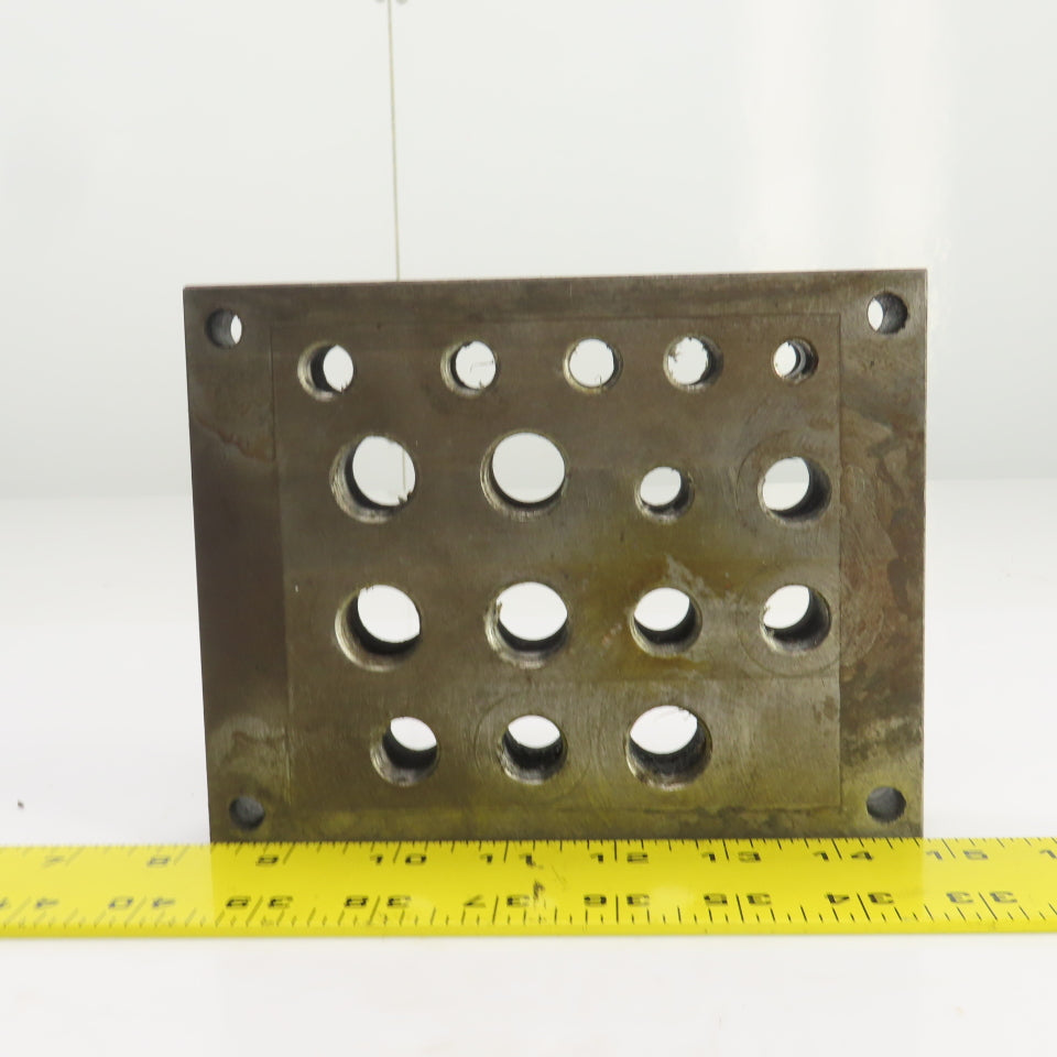 16 Port Hydraulic Manifold Subplate Mounting Block 1/2",3/8",1/4"