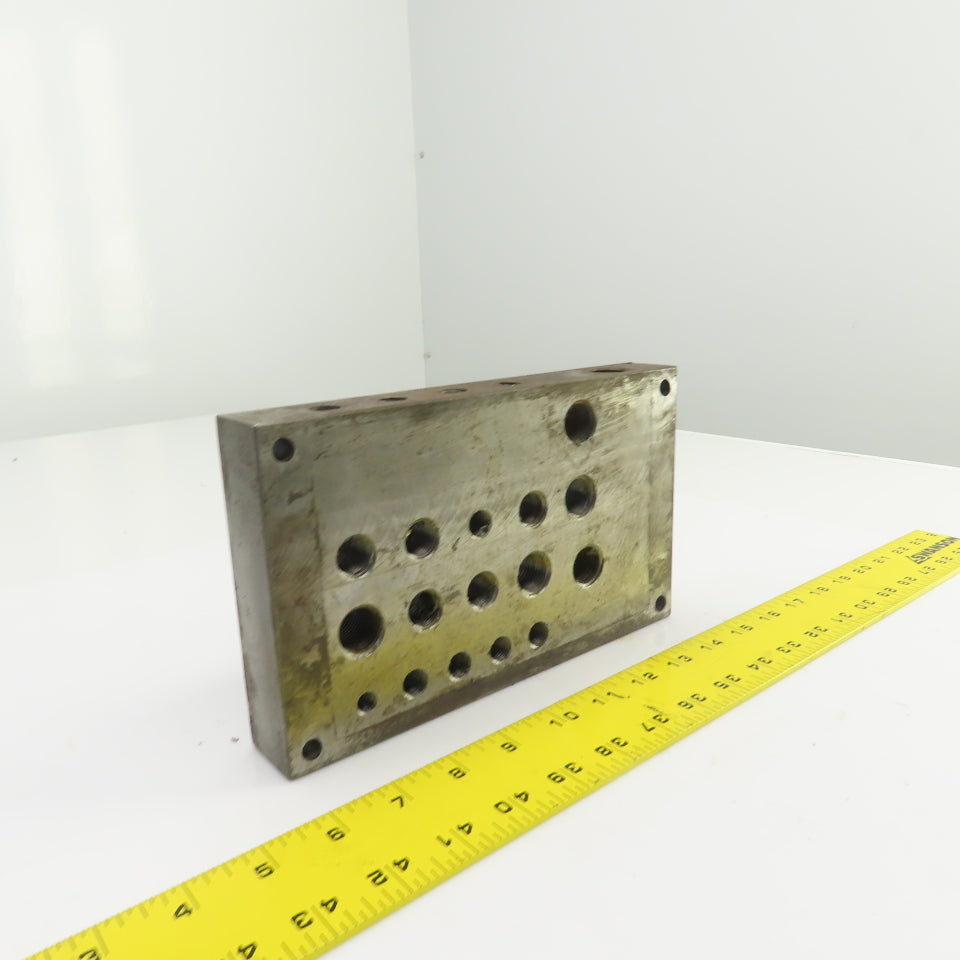 27 Port Hydraulic Manifold Subplate Mounting Block 1/2",3/8",1/4"
