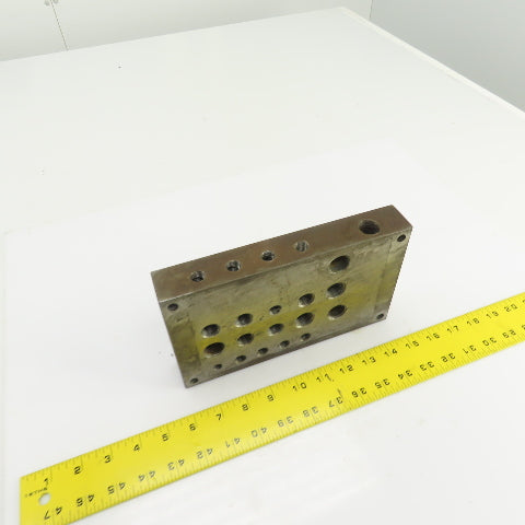 27 Port Hydraulic Manifold Subplate Mounting Block 1/2",3/8",1/4"