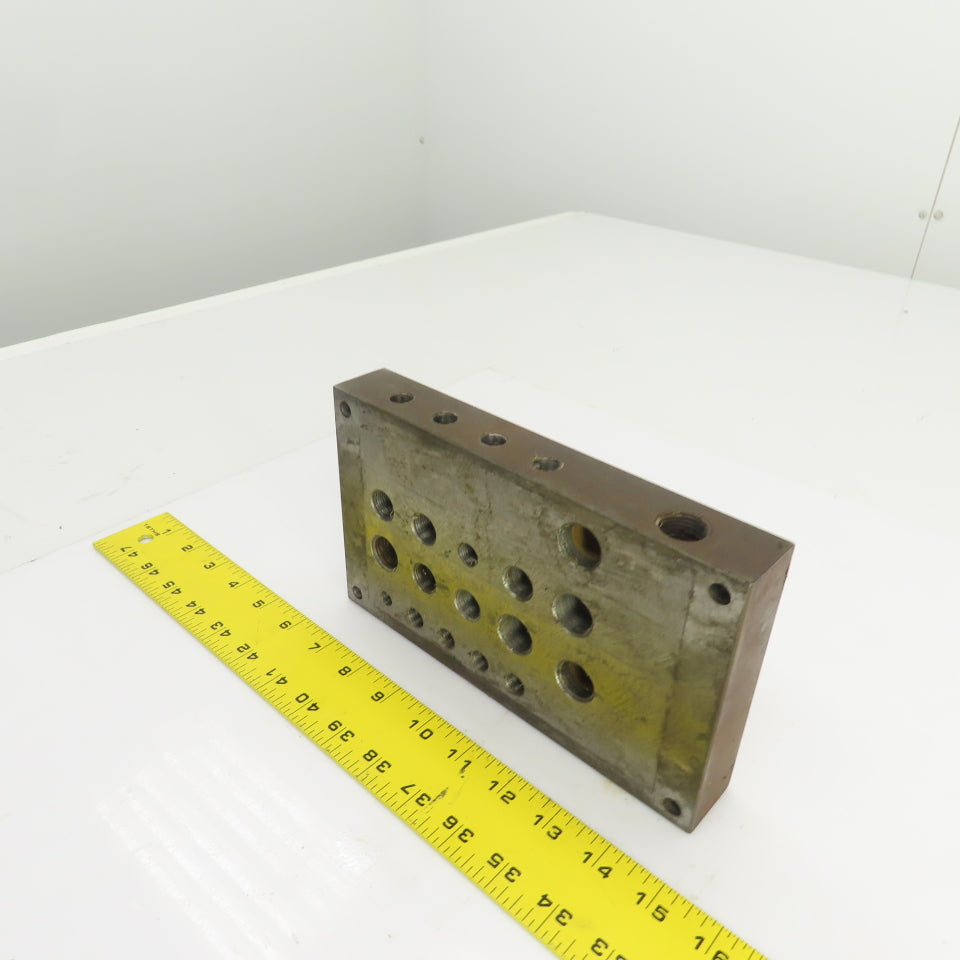 27 Port Hydraulic Manifold Subplate Mounting Block 1/2",3/8",1/4"