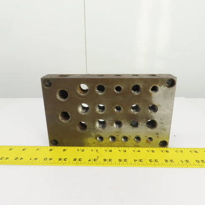 27 Port Hydraulic Manifold Subplate Mounting Block 1/2",3/8",1/4"