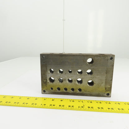 27 Port Hydraulic Manifold Subplate Mounting Block 1/2",3/8",1/4"