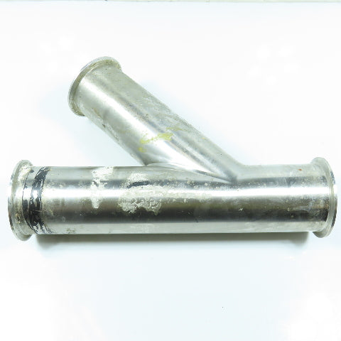 3" Stainless Steel Sanitary Lateral 45 Degree Wye Y 13" OAL