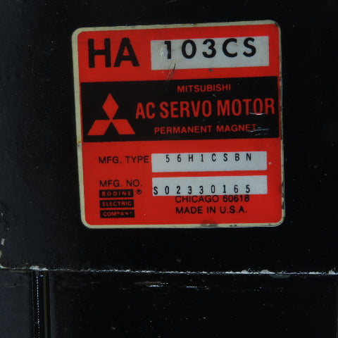 Mitsubishi HA103CS 56H1CSBN Permanent Magnet AC Servo Motor 1-3/8" Shaft