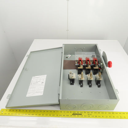Eaton DH324NRK 200A Heavy Duty Fusible Safety Disconnect Switch 120/240VAC 3REnc
