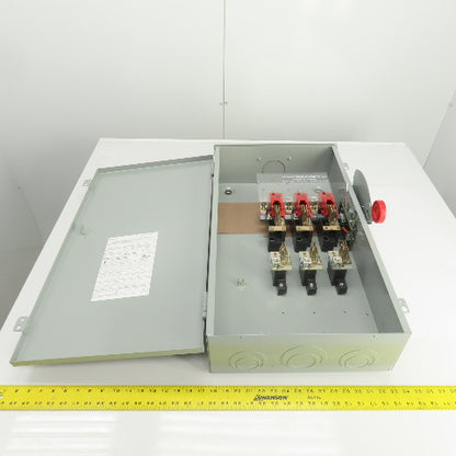 Eaton DH324FRK 200A Heavy Duty Fusible Safety Disconnect Switch 240VAC 250VDC