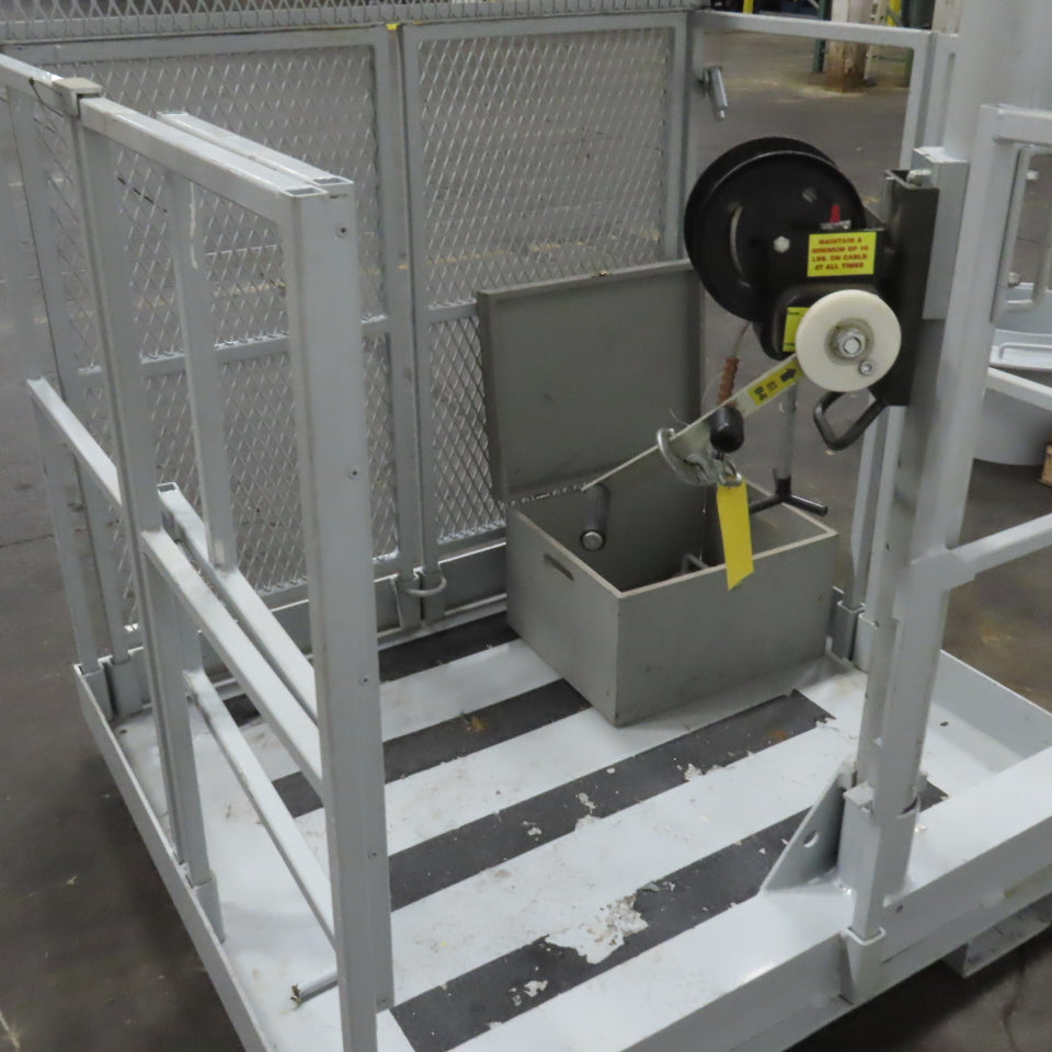 Uni-Hoist 48" x 48" Arial Basket Man Fork Lift Hoist Confined Space 350# Cap.