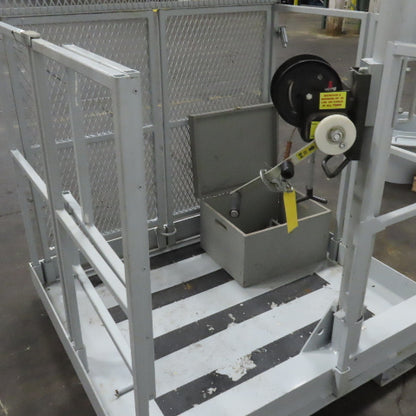 Uni-Hoist 48" x 48" Arial Basket Man Fork Lift Hoist Confined Space 350# Cap.