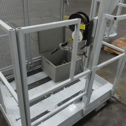 Uni-Hoist 48" x 48" Arial Basket Man Fork Lift Hoist Confined Space 350# Cap.