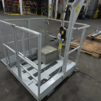 Uni-Hoist 48" x 48" Arial Basket Man Fork Lift Hoist Confined Space 350# Cap.