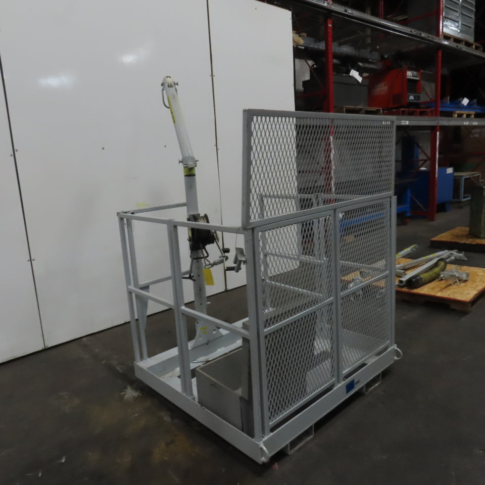 Uni-Hoist 48" x 48" Arial Basket Man Fork Lift Hoist Confined Space 350# Cap.