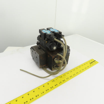 Nachi 2Y00015 PI-0B-87-2TSLL1-1486A Hydraulic Index Motor W/2 Solenoid Valves