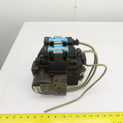 Nachi 2Y00015 PI-0B-87-2TSLL1-1486A Hydraulic Index Motor W/2 Solenoid Valves