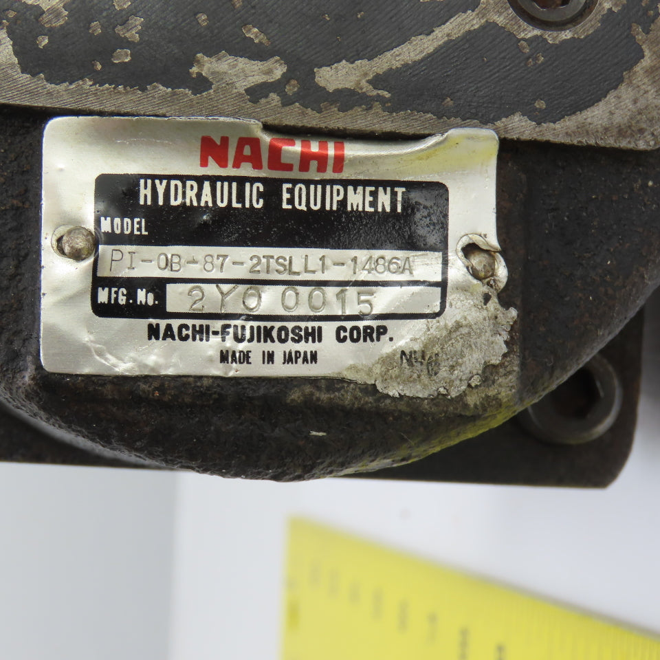 Nachi 2Y00015 PI-0B-87-2TSLL1-1486A Hydraulic Index Motor W/2 Solenoid Valves