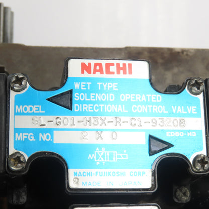 Nachi 2Y00015 PI-0B-87-2TSLL1-1486A Hydraulic Index Motor W/2 Solenoid Valves