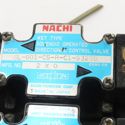 Nachi 2Y00015 PI-0B-87-2TSLL1-1486A Hydraulic Index Motor W/2 Solenoid Valves