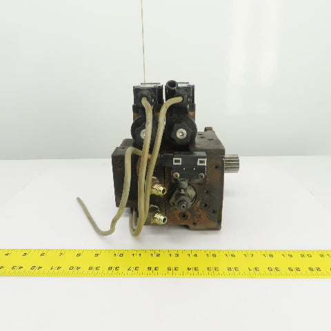 Nachi 2Y00015 PI-0B-87-2TSLL1-1486A Hydraulic Index Motor W/2 Solenoid Valves