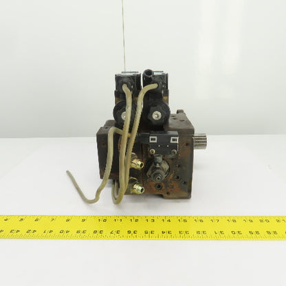 Nachi 2Y00015 PI-0B-87-2TSLL1-1486A Hydraulic Index Motor W/2 Solenoid Valves