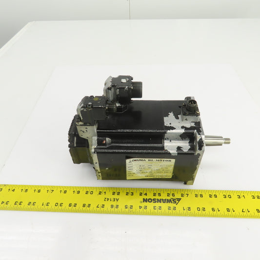 Okuma BL-MC100J-20TB 1 KW Servo Motor 2000RPM 133V 3PH W/Encoder ER-J-7200D