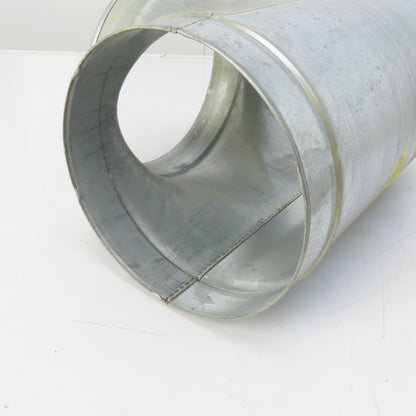 Size 8 Galvanized Steel 24 Gauge Tee Connector Spiral Duct Fitting 7-7/8" OD