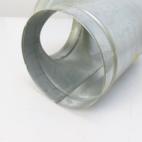 Size 8 Galvanized Steel 24 Gauge Tee Connector Spiral Duct Fitting 7-7/8" OD