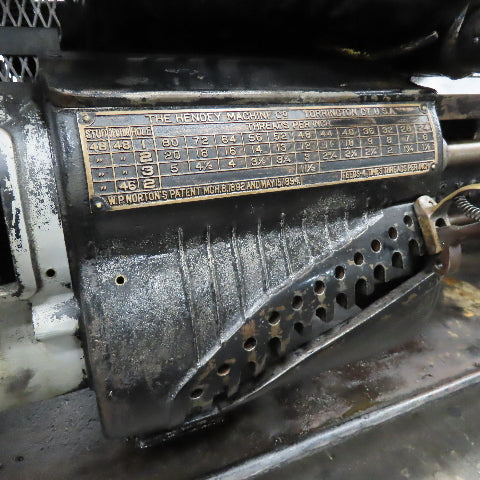 Hendey 16x6 Antique Geared Engine Toolroom Lathe 208V 3Ph 16" Swing 60" Bed