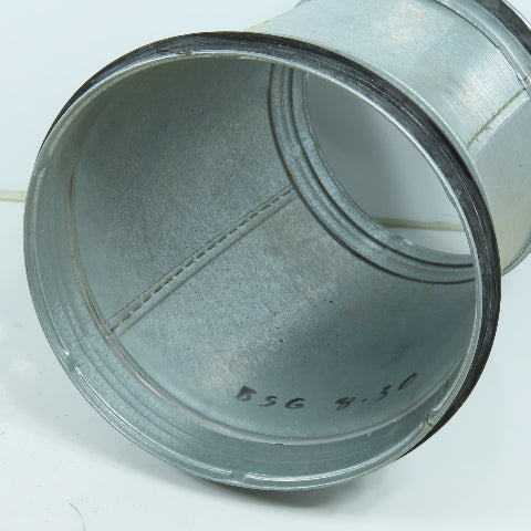 Size 8 Sure-Seal Style 24 Gauge 45 Degree Elbow Spiral Duct Fitting 7-7/8" OD
