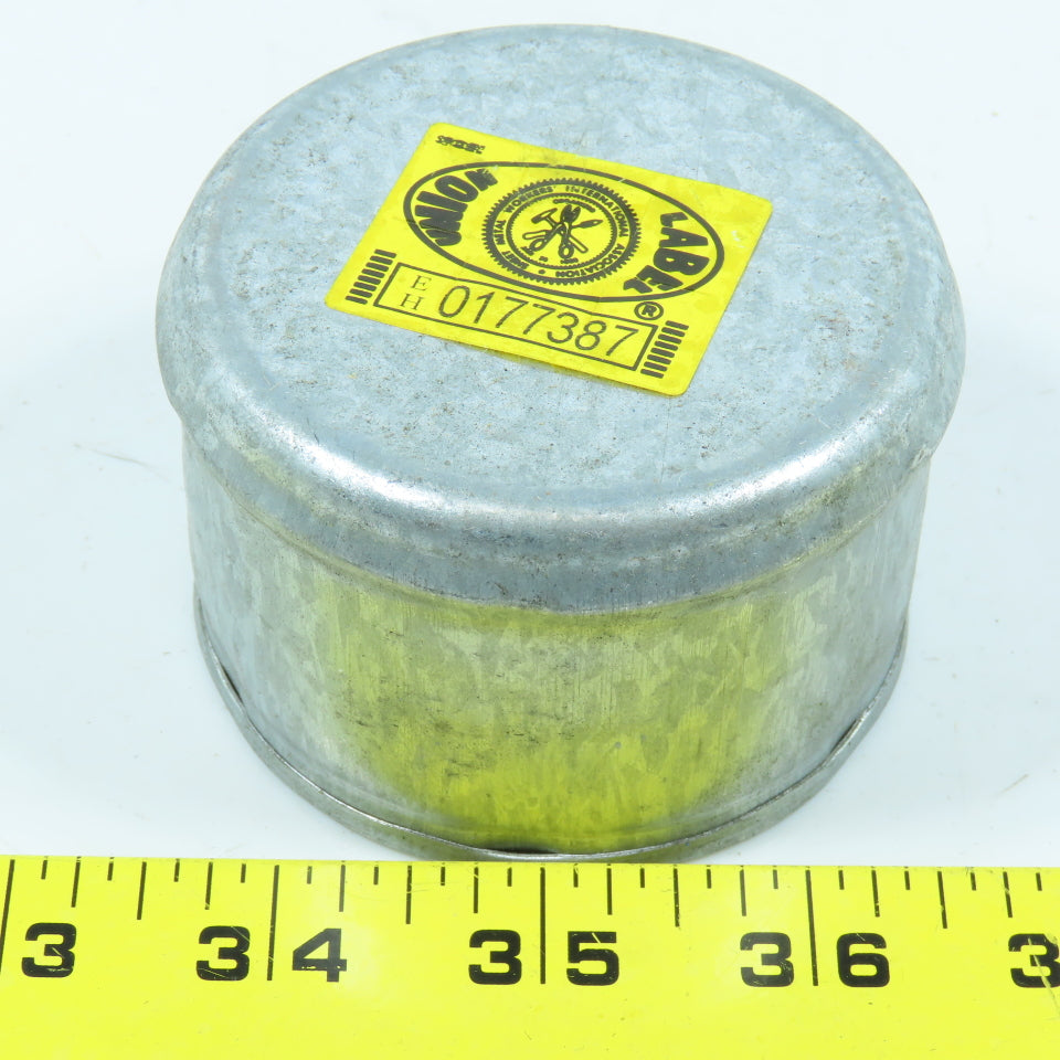 Size 3 Galvanized Steel 24 Gauge End Cap Spiral Duct Fitting 2-7/8" OD Lot/5