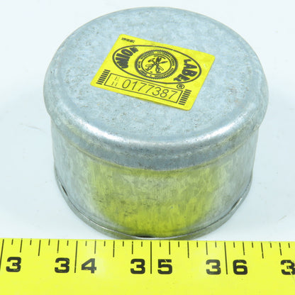 Size 3 Galvanized Steel 24 Gauge End Cap Spiral Duct Fitting 2-7/8" OD Lot/5