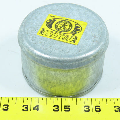 Size 3 Galvanized Steel 24 Gauge End Cap Spiral Duct Fitting 2-7/8" OD Lot/5