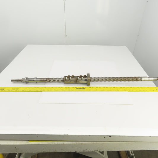 Mazak V-414 Mazatrol Ball Screw & Nut Assembly 44" OAL 20" Travel 36mm OD