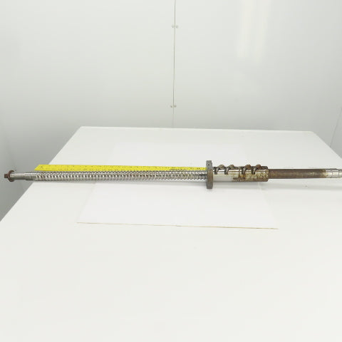 Mazak V-414 Mazatrol Ball Screw & Nut Assembly 52-3/4" OAL 24.5" Travel 36mm OD