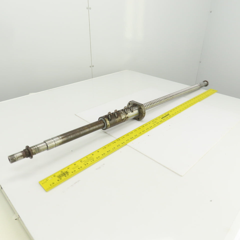 Mazak V-414 Mazatrol Ball Screw & Nut Assembly 52-3/4" OAL 24.5" Travel 36mm OD