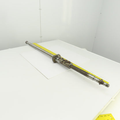 Mazak V-414 Mazatrol Ball Screw & Nut Assembly 52-3/4" OAL 24.5" Travel 36mm OD