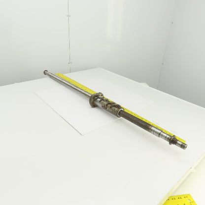 Mazak V-414 Mazatrol Ball Screw & Nut Assembly 52-3/4" OAL 24.5" Travel 36mm OD