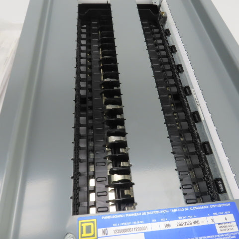 SquareD 12356080011 42 Circuit 100A Panel Board Load Center  208Y/120 VAC 3PH