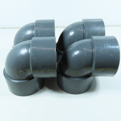 Nibco 3" 90 Degree Threaded Elbow FNPT SCH80 PVCI Pipe Fitting Lot of 4