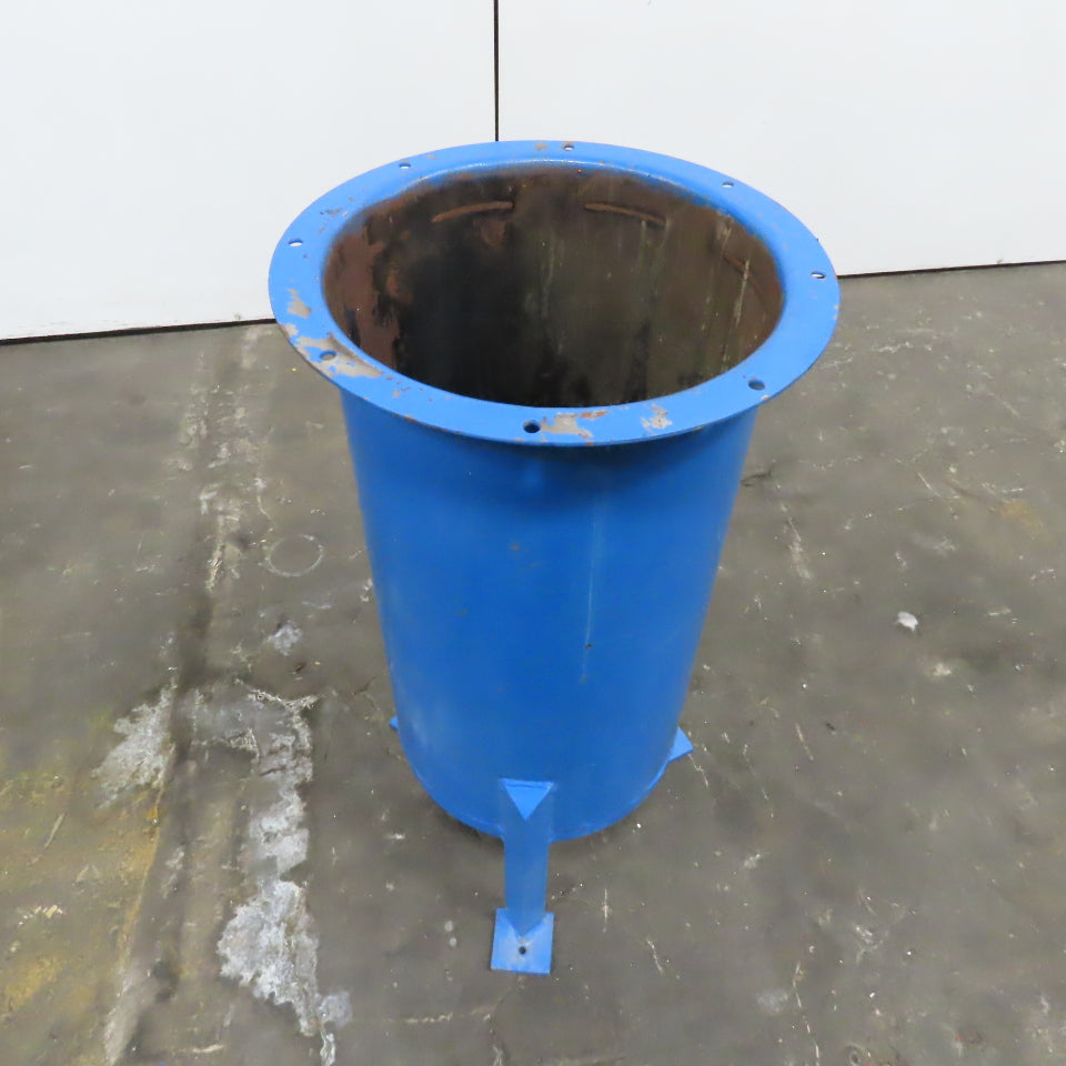 14" ID x 25" Deep Steel Vertical Open Top Holding Tank Storage Tank 16 Gal